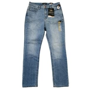 Lee Legendary Jeans Straight Leg Mid Rise Women's 10M Blue Stretch Repreve Eco